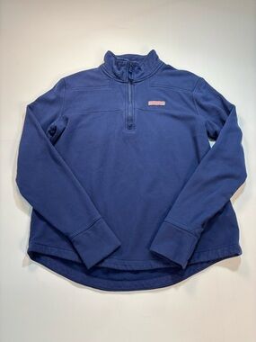 Vineyard Vines Blue Half-Zip Fleece Pullover